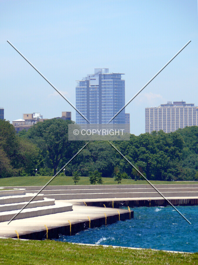 View to the north from the south lakefront