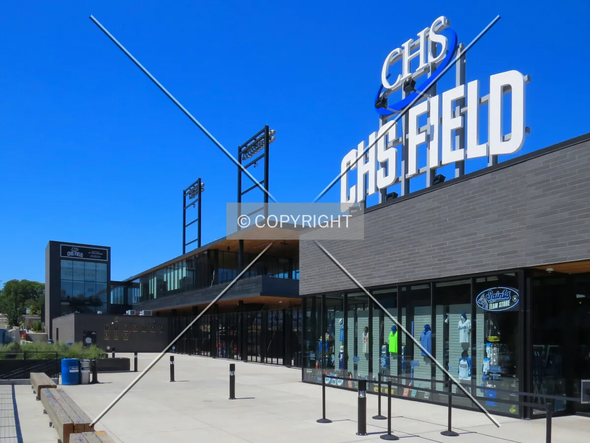 Grandstand, entrance and team shop