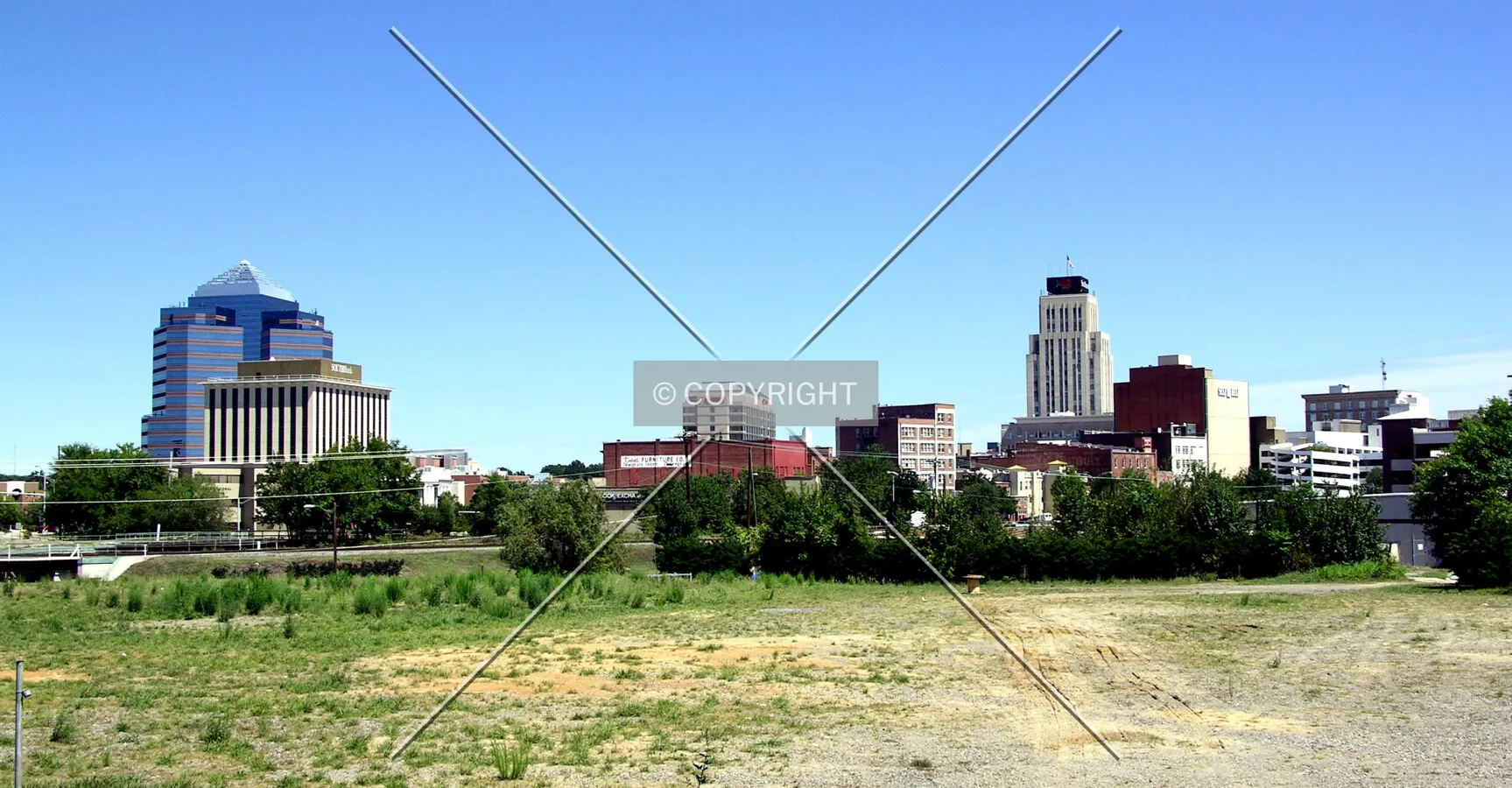 Skyline from the east along Willard Street