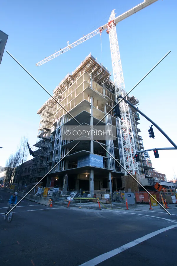 Looking up at the southeastern corner