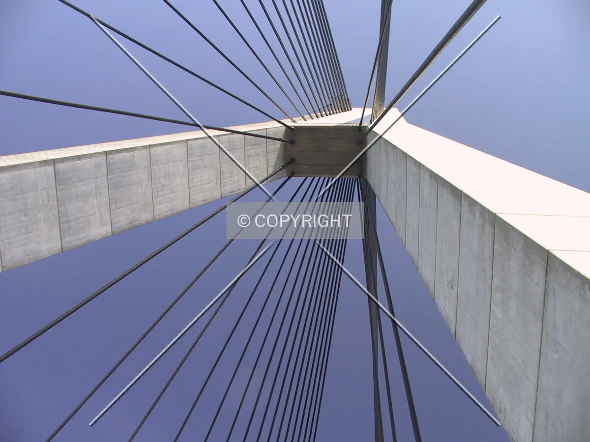 Looking up at the east tower