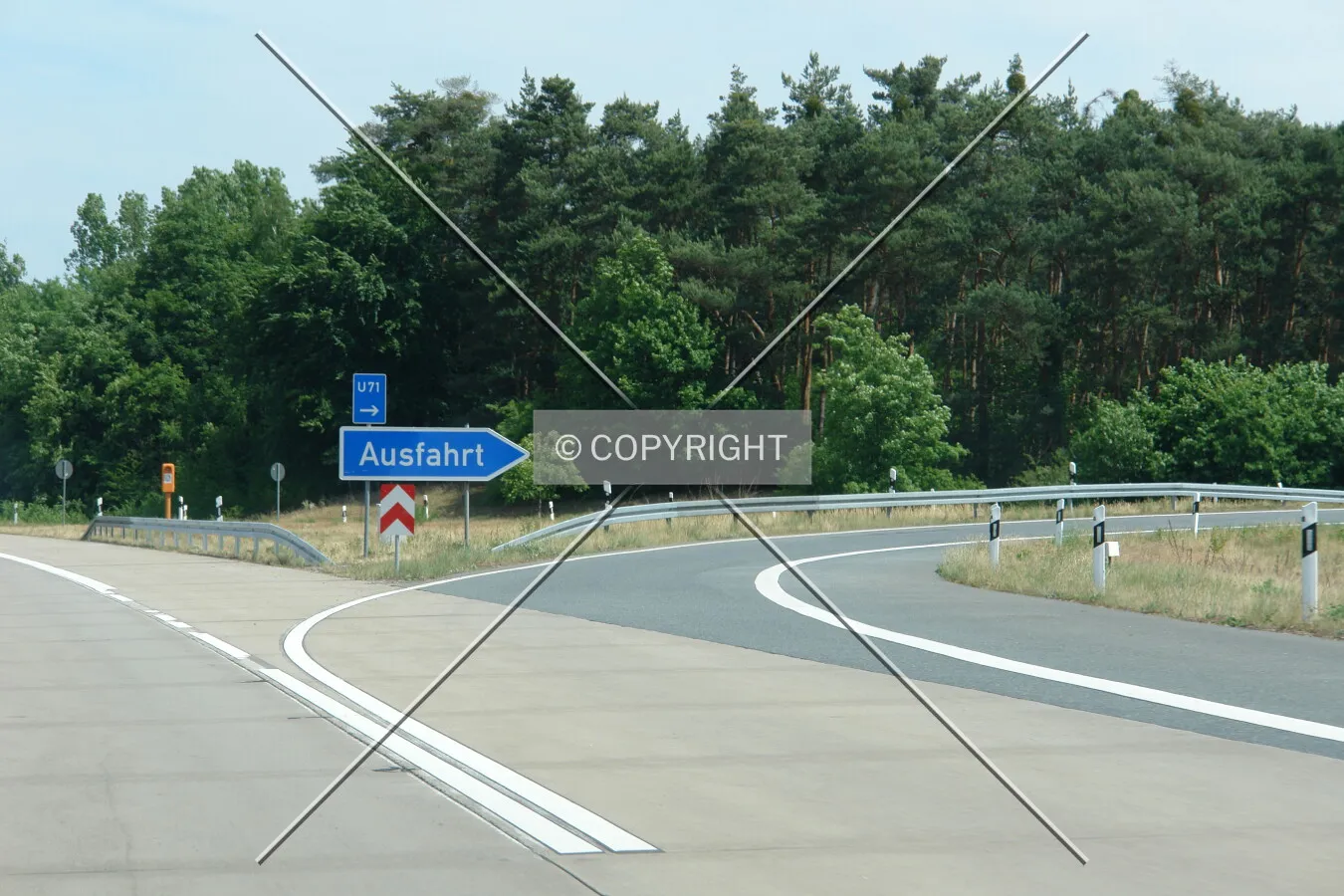 A highway exit in Germany