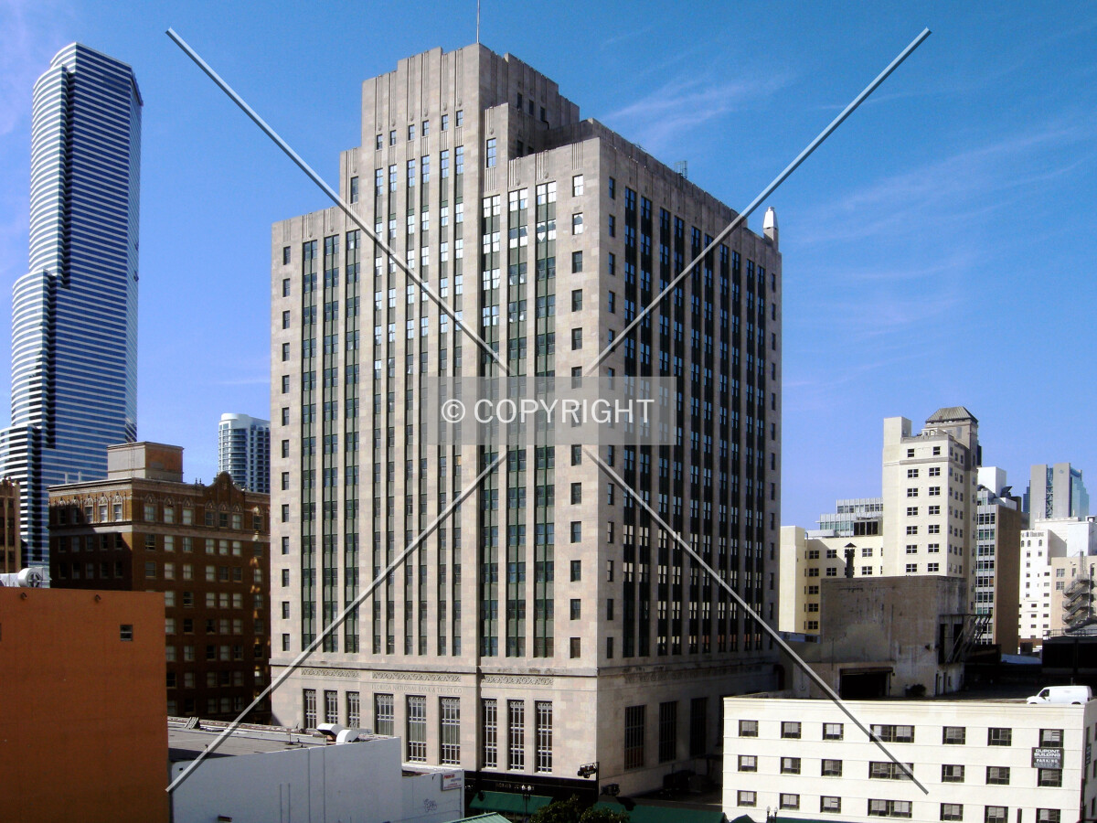 View from the northeast on top of a parking garage