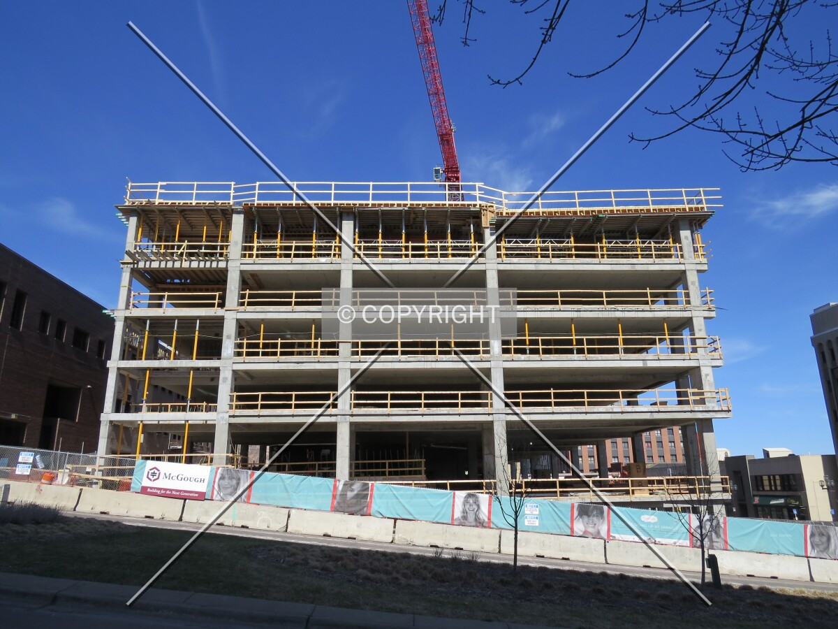 View to the northeast across North 5th Avenue West
