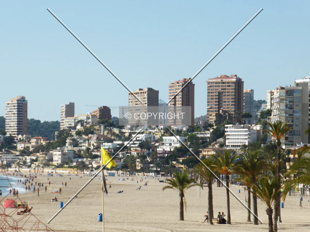 The beach at Benidorm, Spain