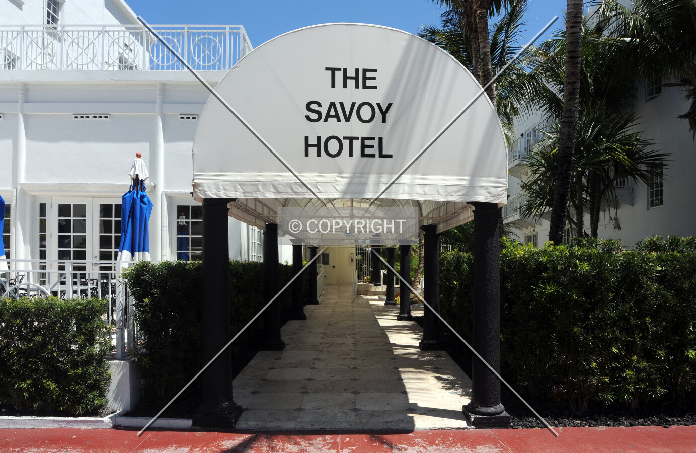 View of entrance area from Ocean Drive