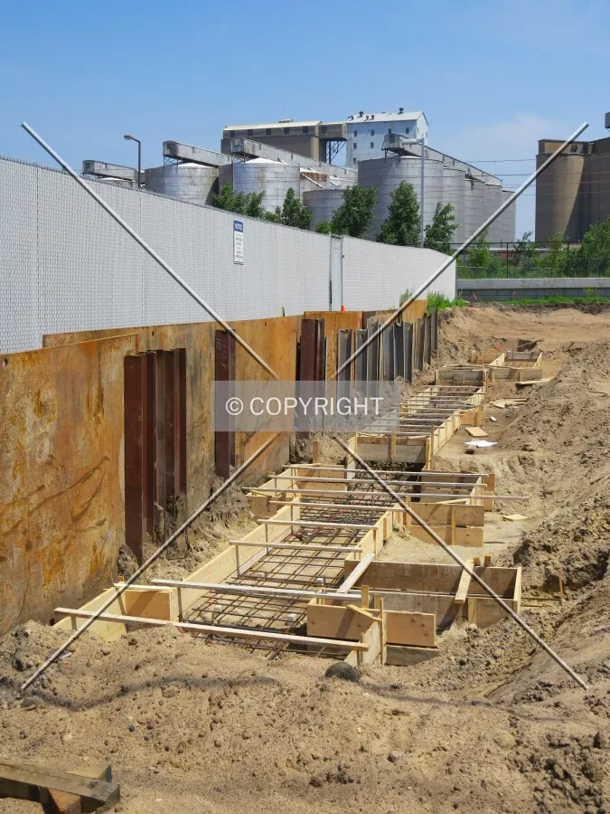 First foundations from 4th Street SE