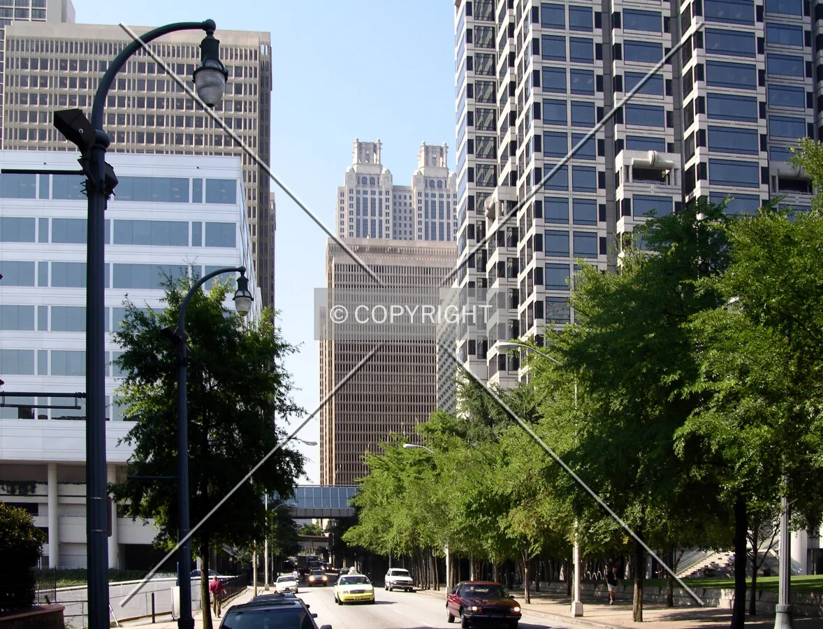 Looking south from Peachtree Street
