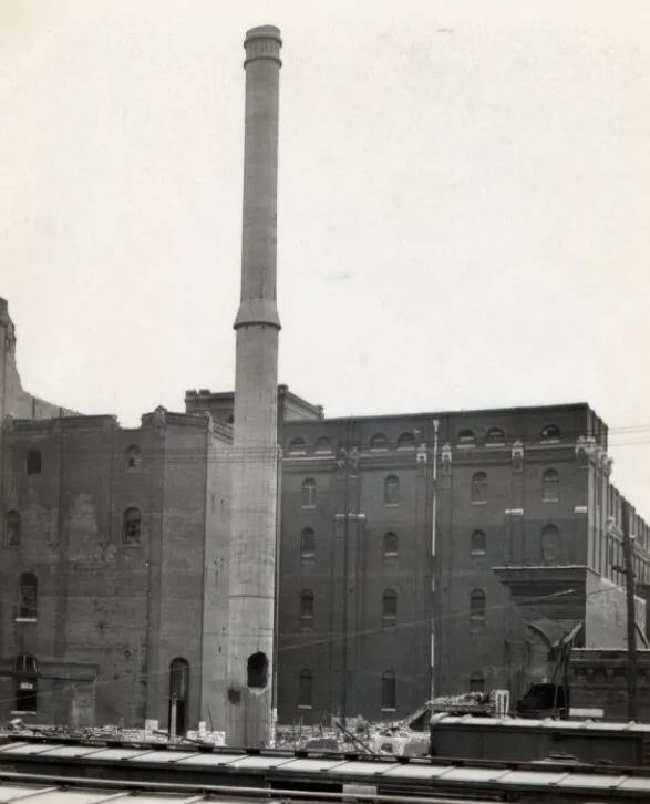 Vintage view during demolition