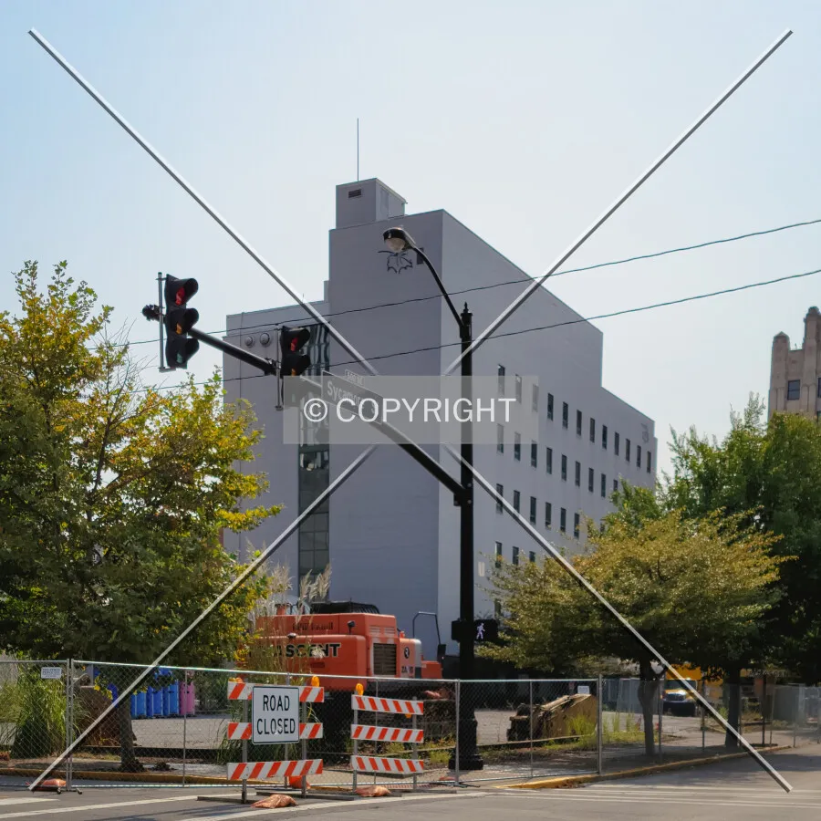 From the north during demolition; September 11, 2021