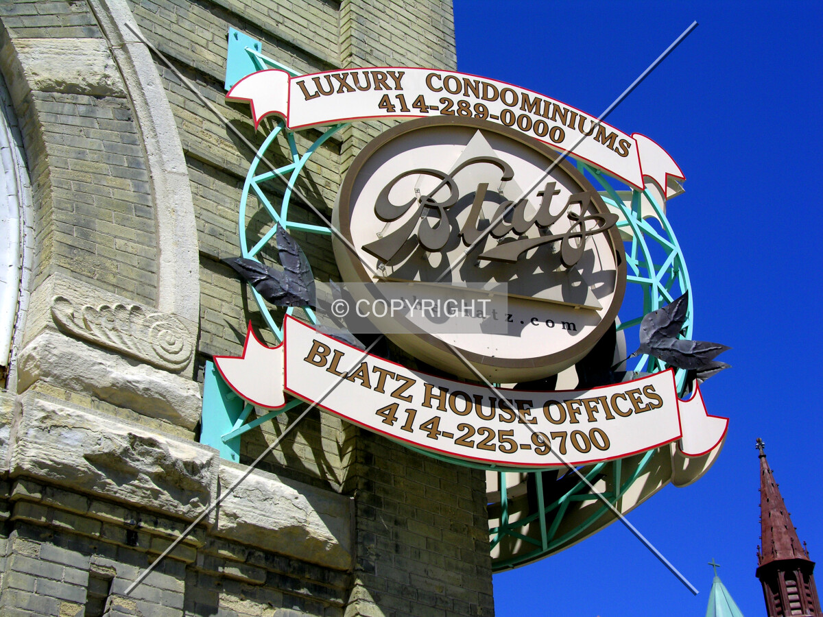 Signage on the northeast corner
