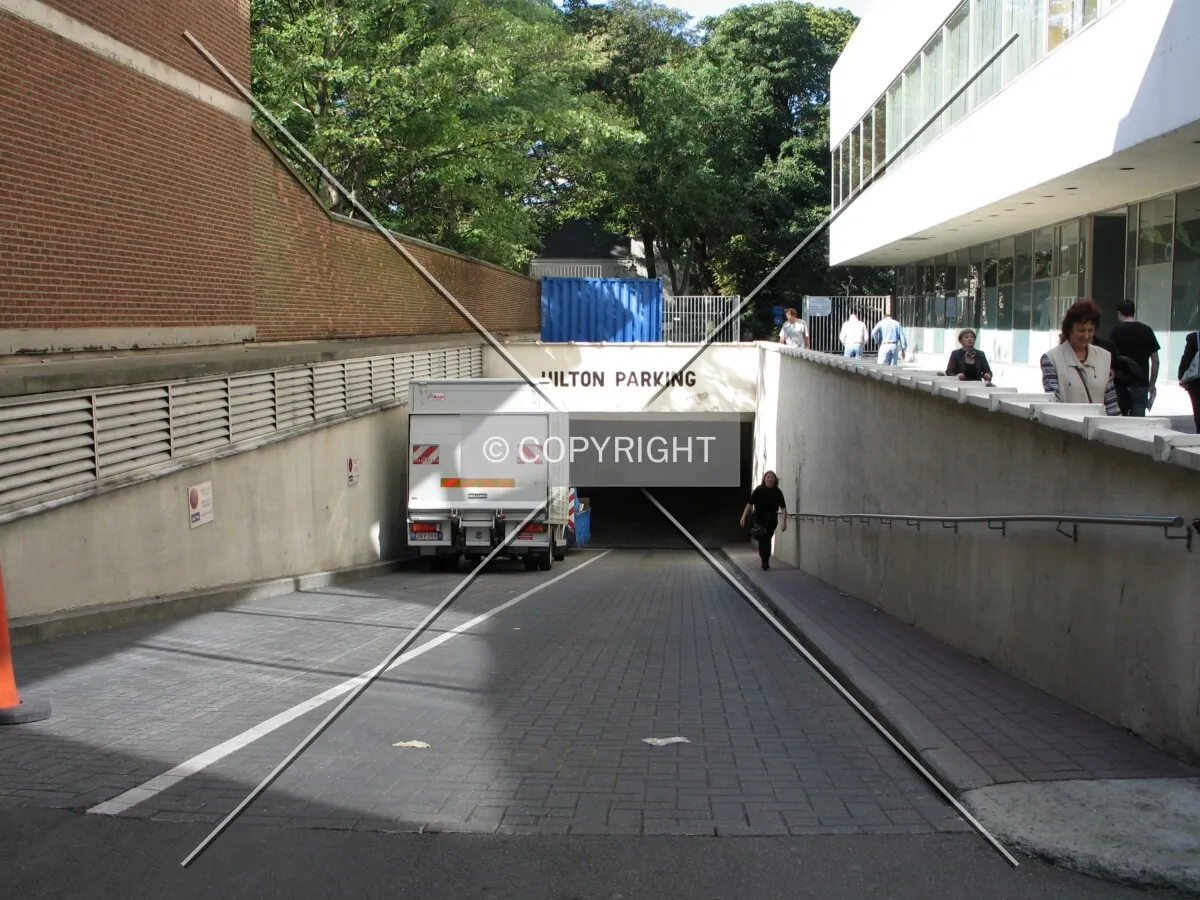 Parking entrance