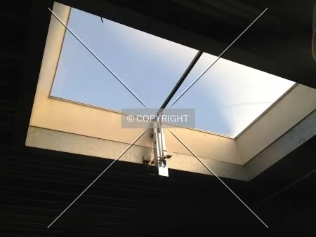 A skylight that can be opened and closed automatically
