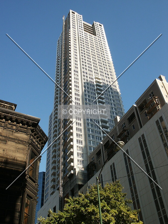 Looking up from the northwest