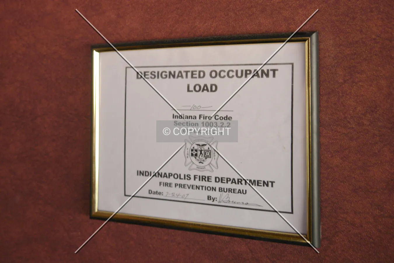 Designated occupant load (sign)