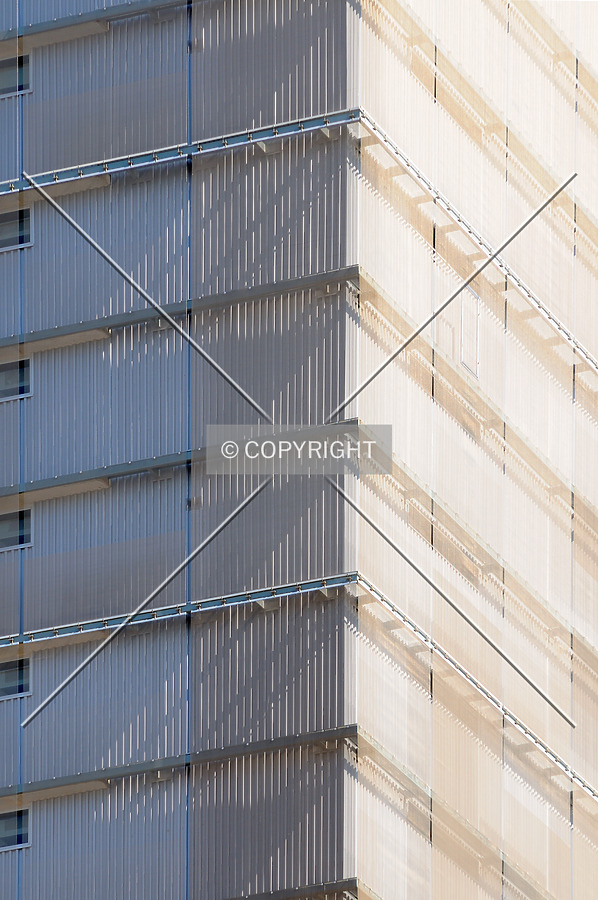 Close up of the building's corner