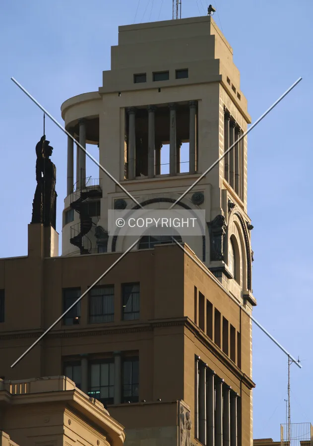 Top of the tower from the east