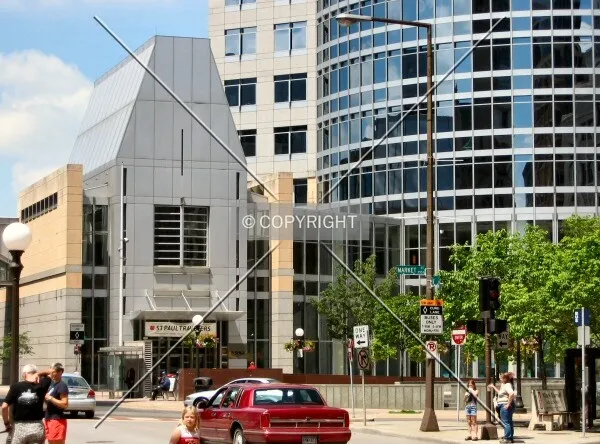 Main entrance from across St. Peter/6th Streets