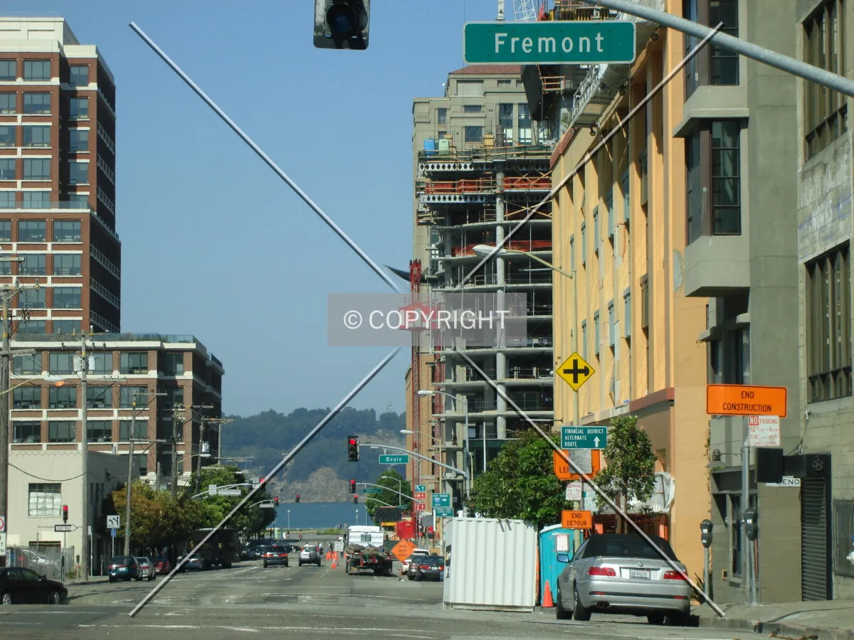 Distant view of the construction site