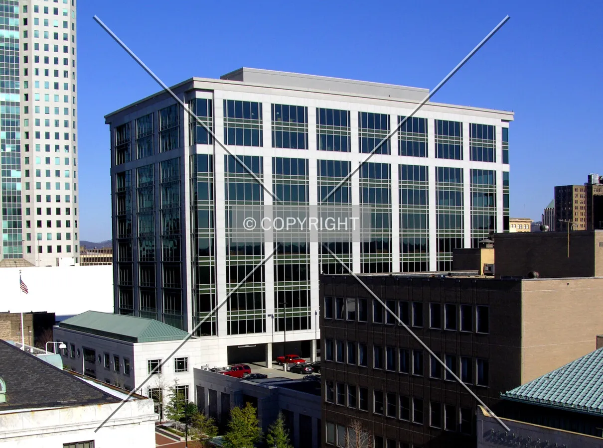 Elevated view from the west