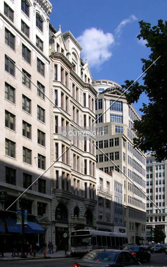 From across F Street to the southwest