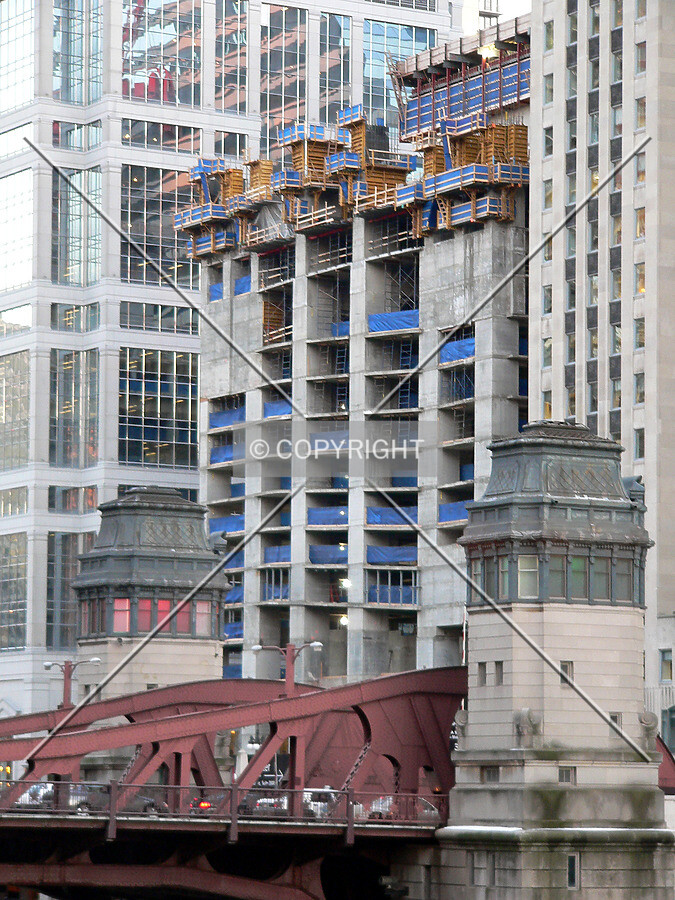 View to the southeast from Wells Street