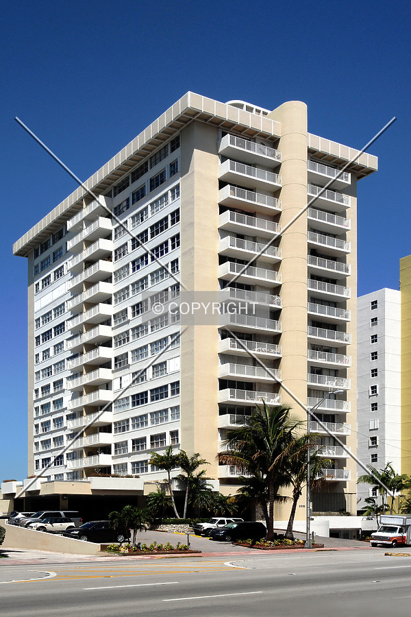 View from the southeast across Collins Avenue