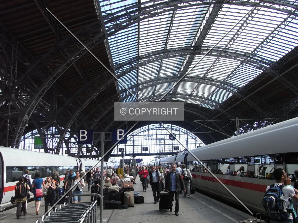 Platform in Leipzig train station