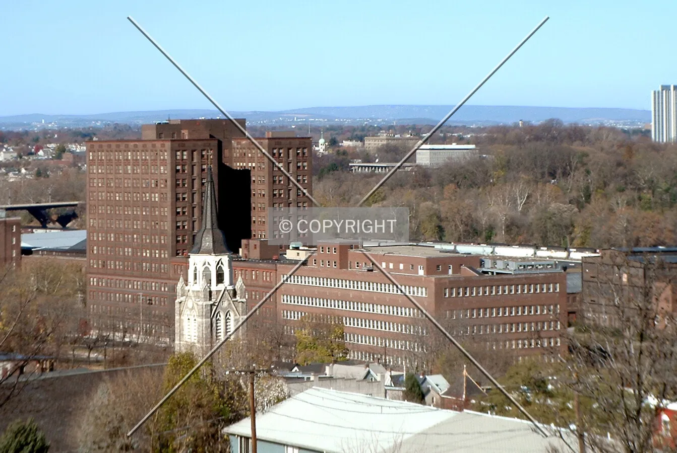 View from the southeast (note Martin Tower in right background)