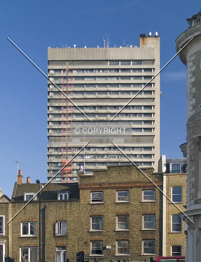 Upper floors seen from the west