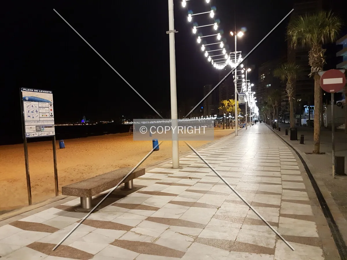 At Benidorm beach