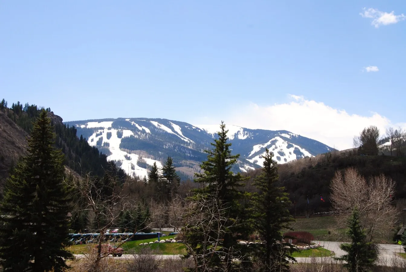 Distant view of Beaver Creek ski area