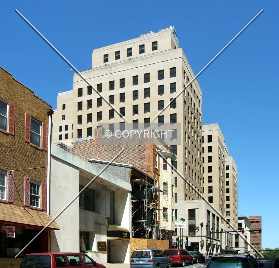 View from the southwest along Orange Street