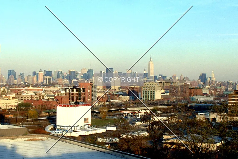 View from the southwest toward Midtown Manhattan