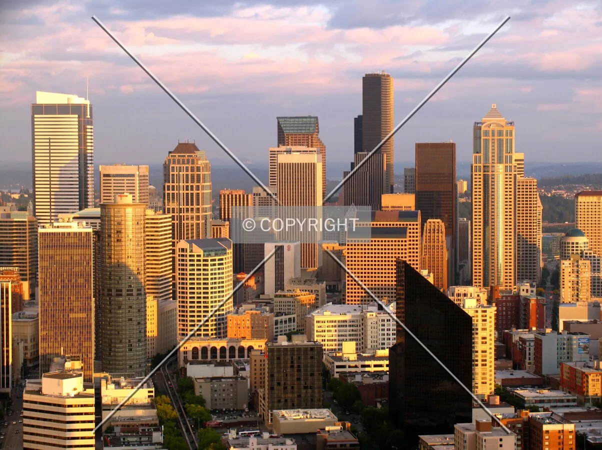 Downtown core from the Space Needle Observation Deck