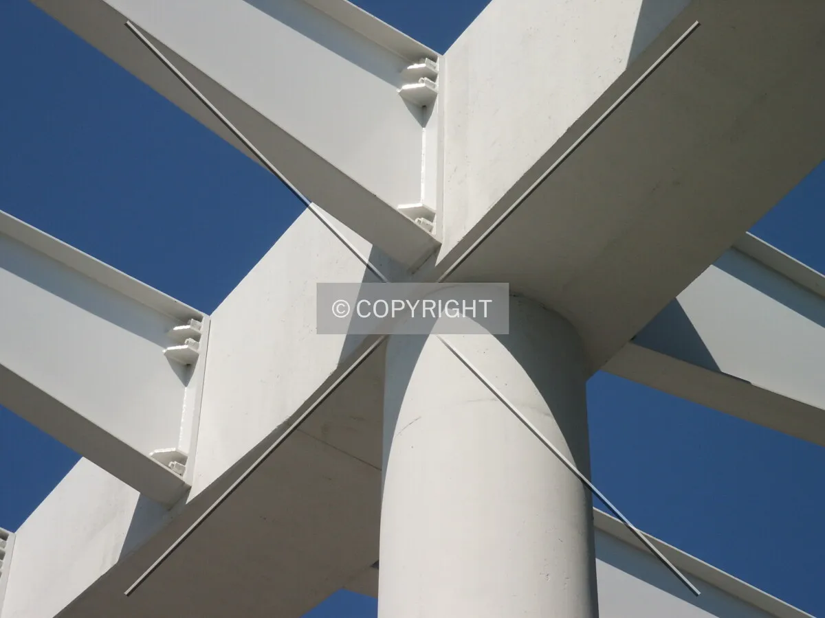 Detail of the overhanging trellis
