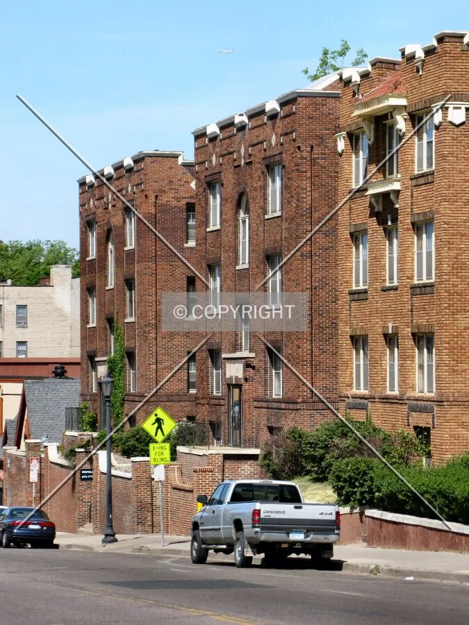 View to the northwest across West Franklin Avenue