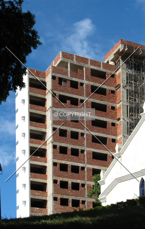 Cladding on the north façade has not started yet