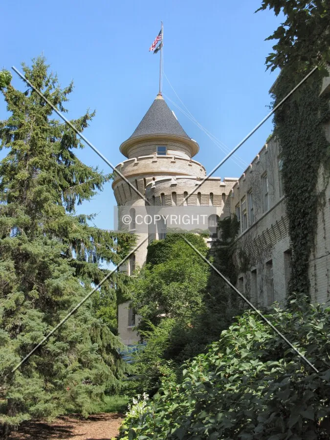 Front tower from the south