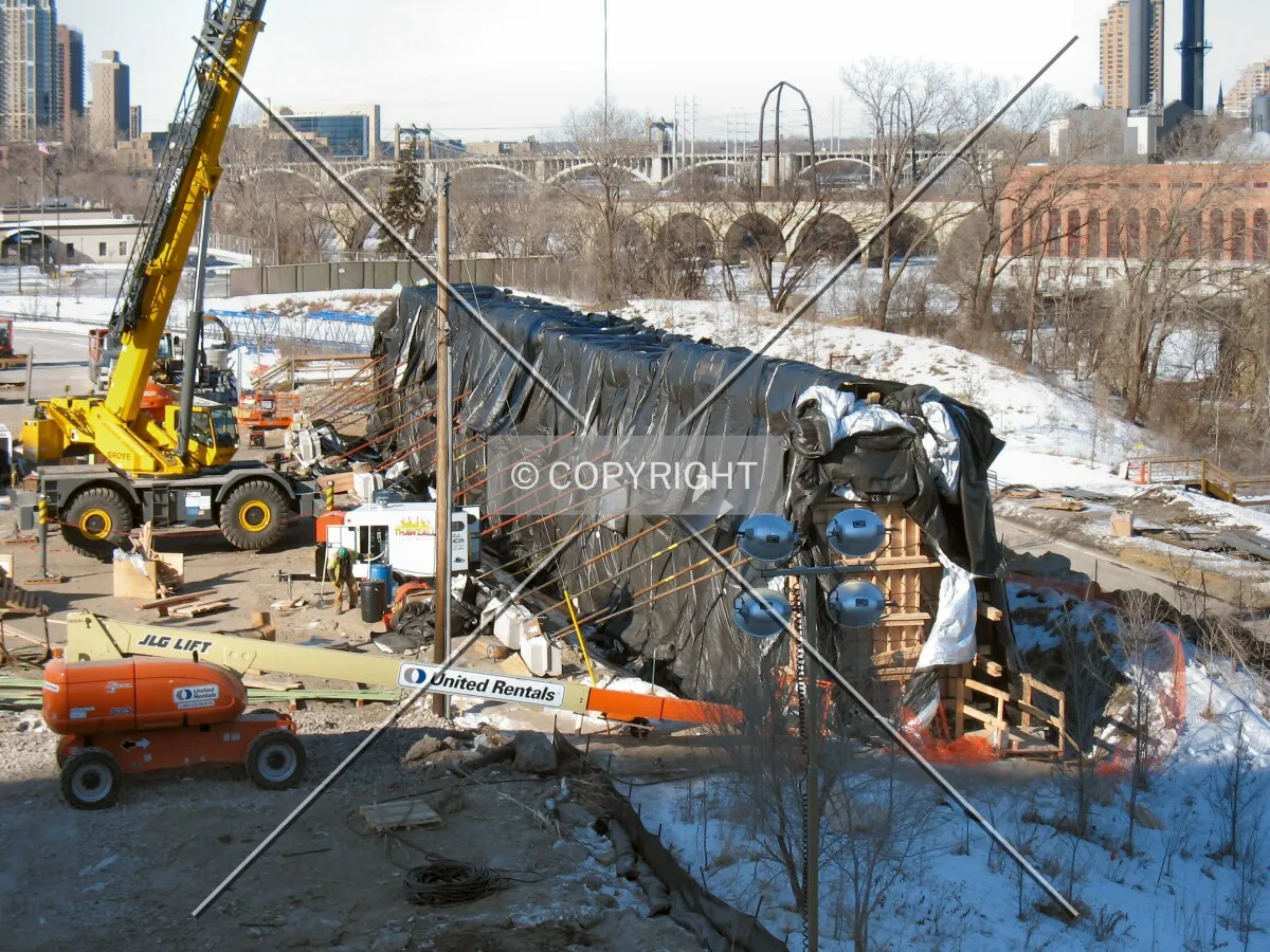 Abutment 1 from the 10th Avenue Bridge