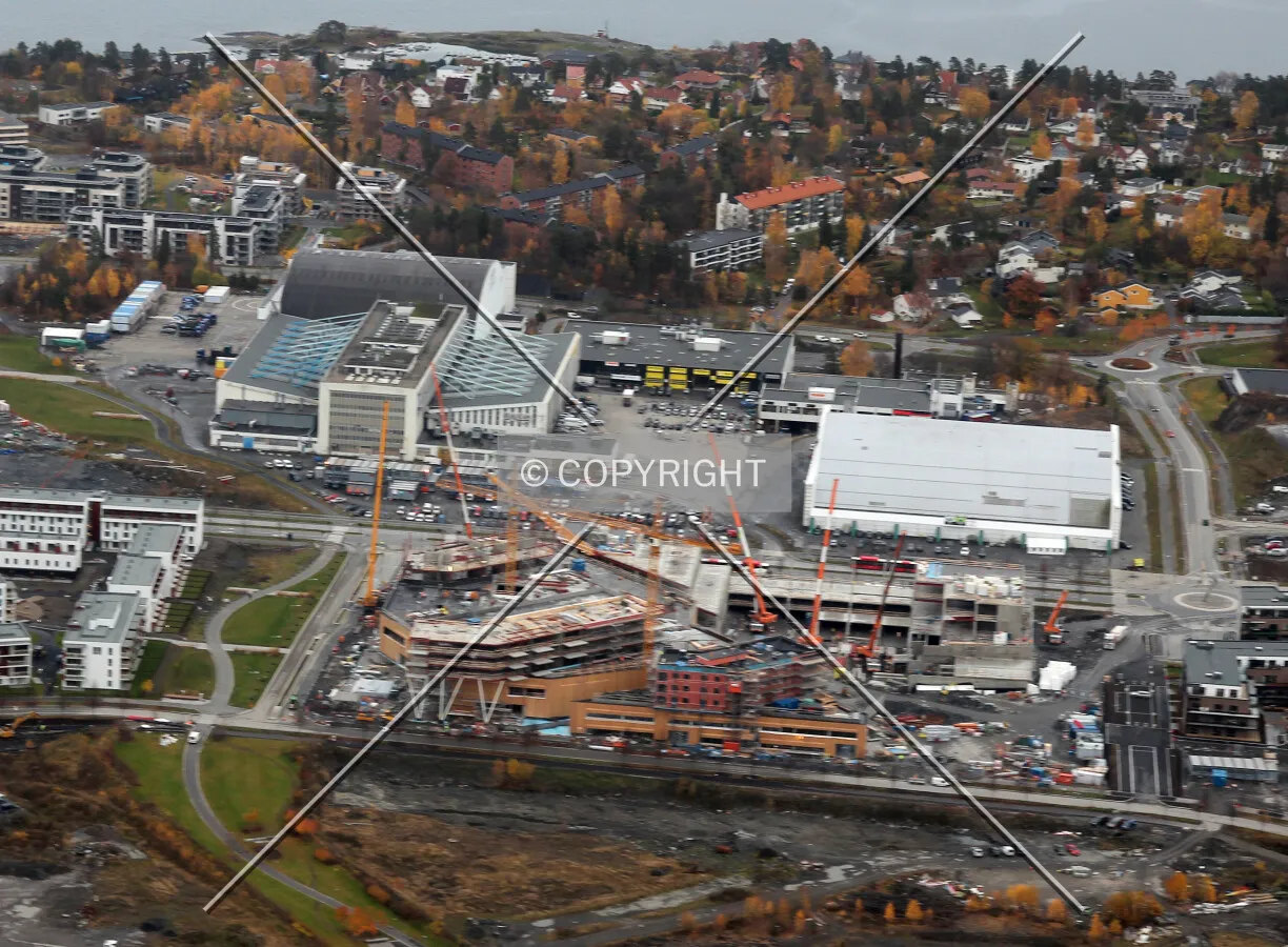 Aerial view from the northwest