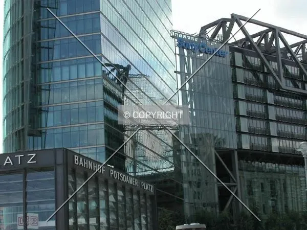 Bahn Tower with adjacent buildings