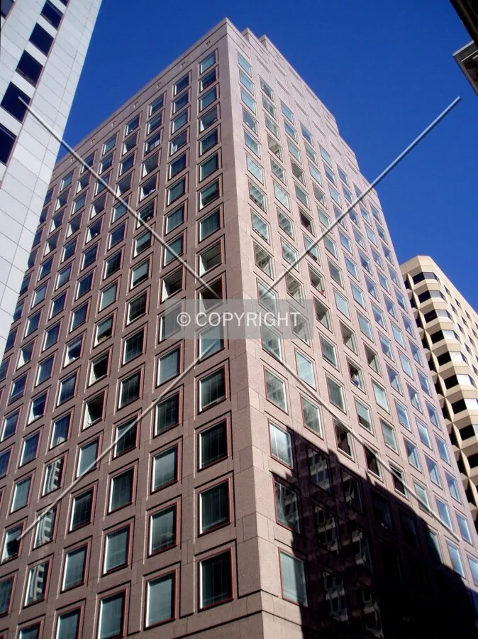 Looking up from the southeast on Montgomery Street