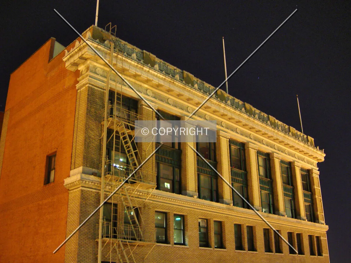 Top of the building at night