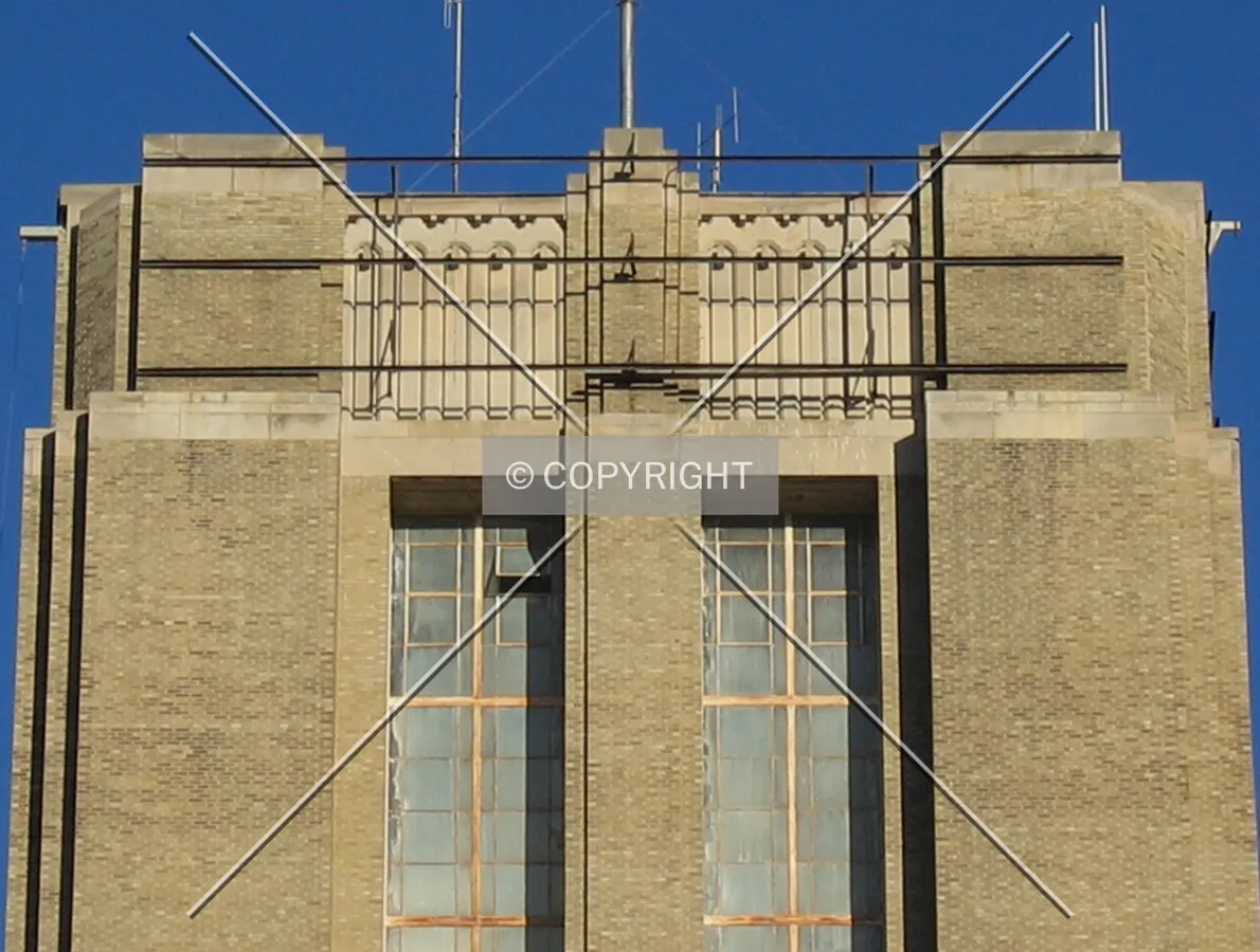 Closeup of the tower's summit