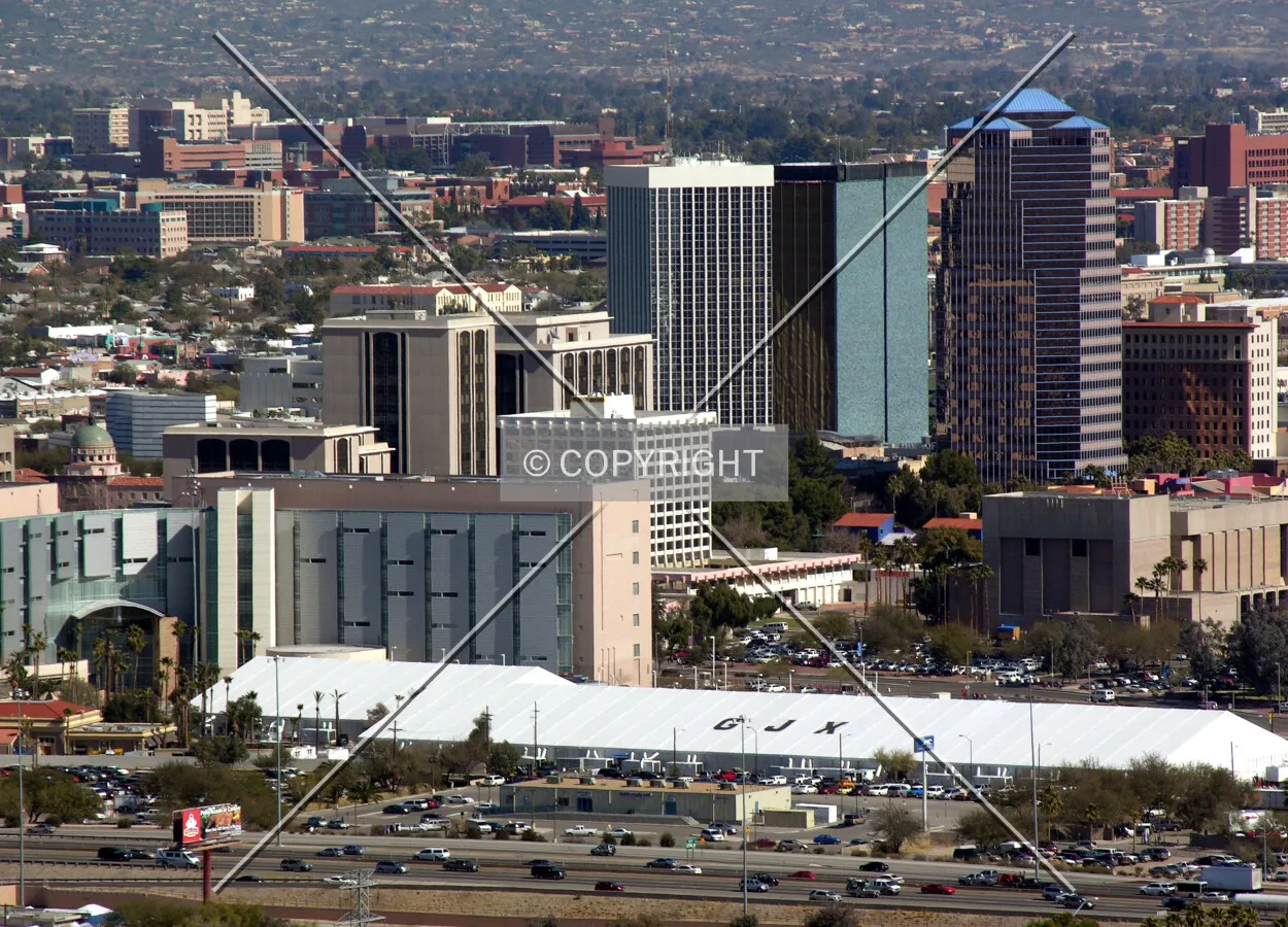 Downtown from the west atop A Mountain