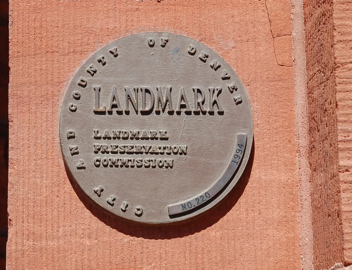 City landmark plaque