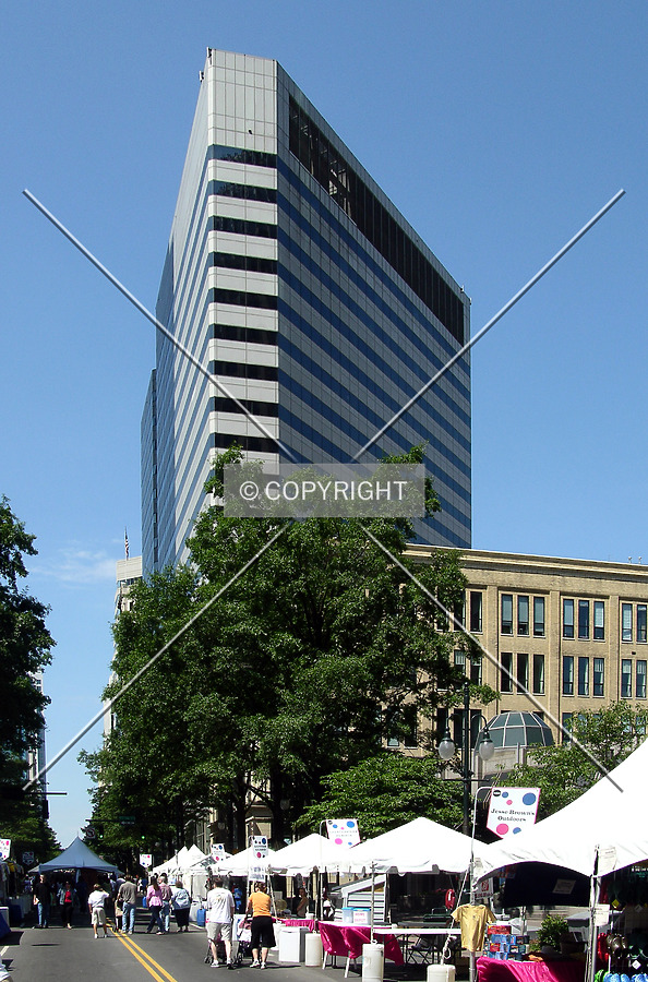 Looking south from North Tryon Street