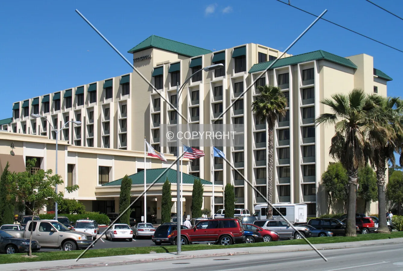 Northwest corner along North 1st Street