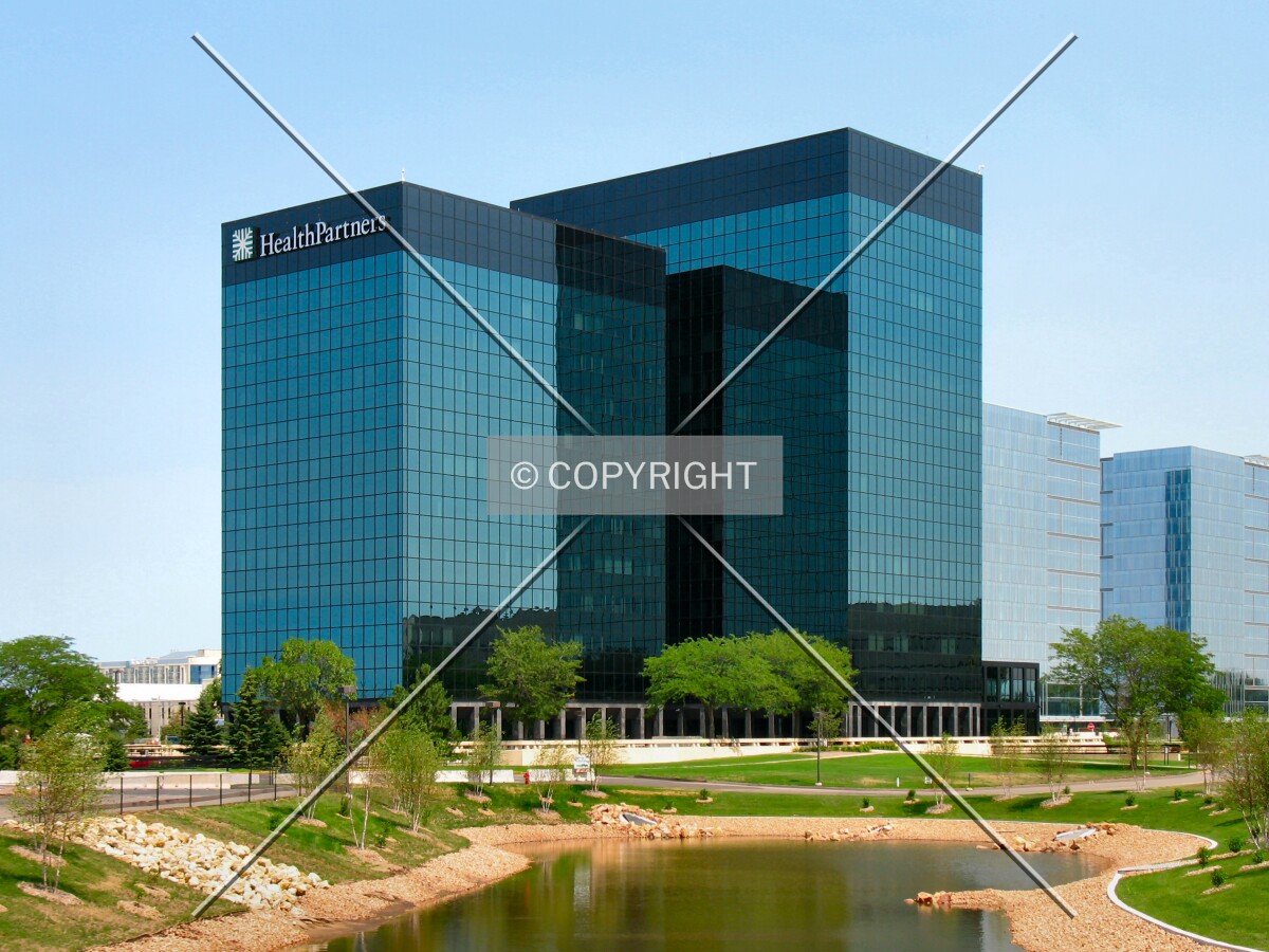 Full view from the southwest with Reflections towers to the rear right